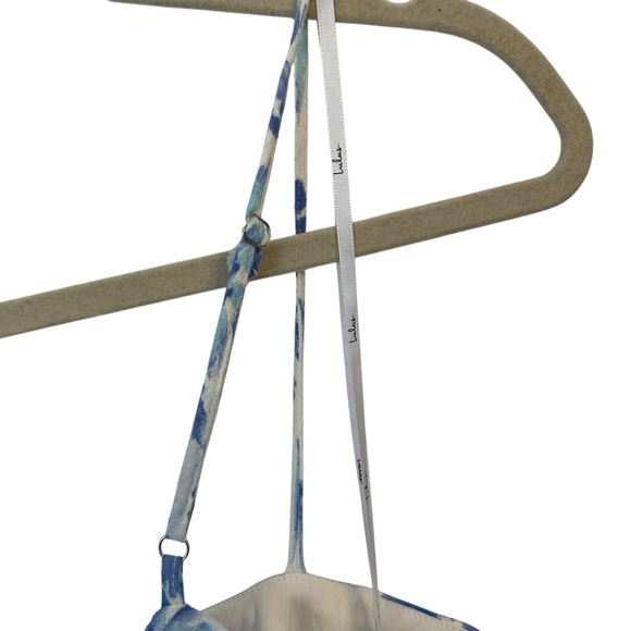 Lulus Serene Views Blue and White Floral Print Cutout Midi Dress Size Large - Picture 9 of 13